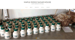 Desktop Screenshot of mapleridgesugarhouse.com