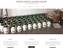 Tablet Screenshot of mapleridgesugarhouse.com